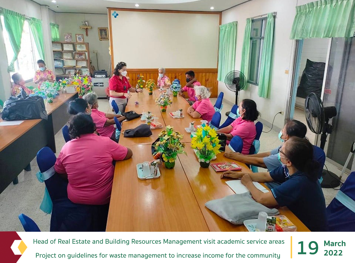 Head of Real Estate and Building Resources Management visit academic service areas Project on the management of residual waste to increase the community’s income